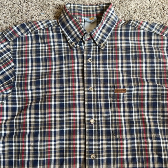 Carhartt Button Down Shirt Plaid Large - Picture 1 of 6
